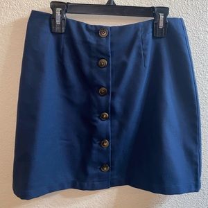Forever 21 - Navy Blue Button Up Skirt S